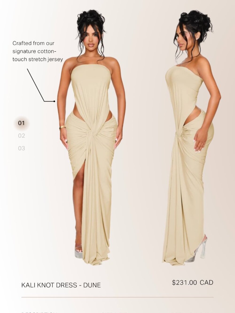 Coucoo Kali Knit Dress - XS - Dune